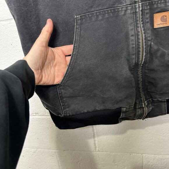 Y2K Carhartt Quilted Hooded Vest “Black” 100121-001 - Picture 5 of 11